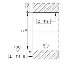 角接觸球軸承單元 ZKLFA1263-2Z, 雙向，螺釘安裝，兩側間隙密封