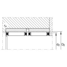 滾針軸承 RNAO20X28X26-ZW-ASR1, 無擋邊，雙列