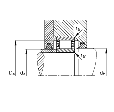 圓柱滾子軸承 NU234-E-M1, 根據(jù) DIN 5412-1 標(biāo)準(zhǔn)的主要尺寸, 非定位軸承, 可分離, 帶保持架