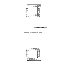 圓柱滾子軸承 N221-E-M1, 根據(jù) DIN 5412-1 標(biāo)準(zhǔn)的主要尺寸, 非定位軸承, 可分離, 帶保持架