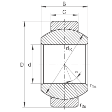 關(guān)節(jié)軸承 GE8-FO, 根據(jù) DIN ISO 12 240-1 標(biāo)準(zhǔn)，需維護(hù)