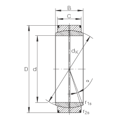 關節軸承 GE480-DO, 根據 DIN ISO 12 240-1 標準，需維護