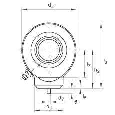 液壓桿端軸承 GK17-DO, 根據 DIN ISO 12 240 標準，帶焊接面，需維護