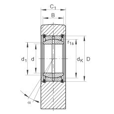 液壓桿端軸承 GF20-DO, 根據(jù) DIN ISO 12 240-4 標(biāo)準(zhǔn)，帶焊接面，需維護(hù)