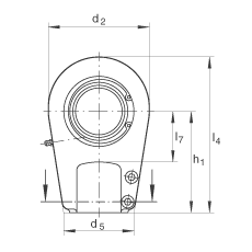 液壓桿端軸承 GIHRK80-DO, 根據 DIN ISO 12 240-4 標準，帶右旋螺紋夾緊裝置，需維護