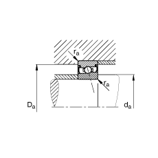 主軸軸承 HSS7014-C-T-P4S, 調(diào)節(jié)，成對安裝，接觸角 α = 15°，兩側(cè)唇密封，非接觸，加嚴(yán)公差