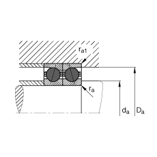 主軸軸承 HCB7015-E-T-P4S, 調節，成對或單元安裝，接觸角 α = 25°，陶瓷球，限制公差