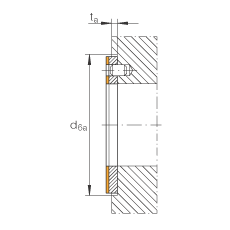 推力墊圈 EGW38-E40, 推力墊圈，免維護(hù)，帶鋼襯