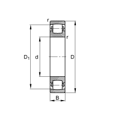 鼓形滾子軸承 20240-MB, 根據(jù) DIN 635-1 標(biāo)準(zhǔn)的主要尺寸